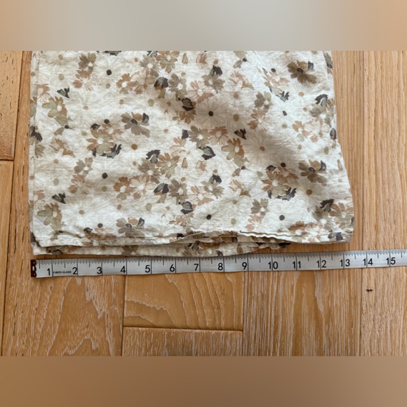 Something‎ Navy linen top pants size XL Lagenlook Earthy Old Money Boho floral - Picture 7 of 15